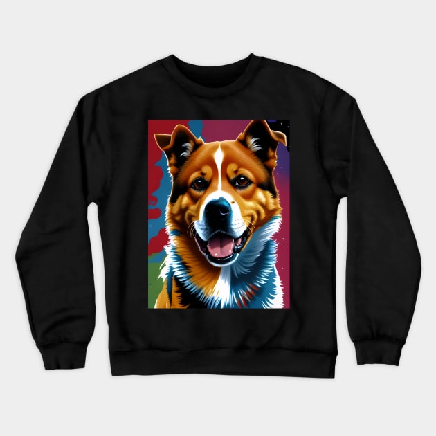 drawing dog line art Crewneck Sweatshirt by Zido ICT